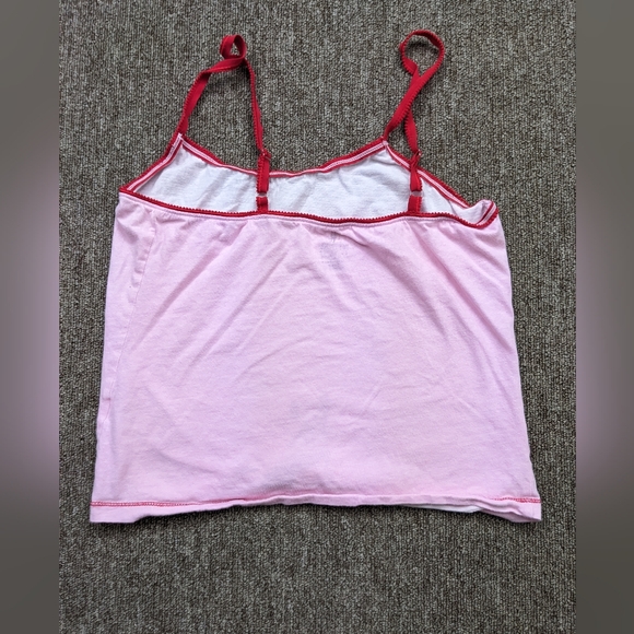 Mutts Organic Imagine Love Spaghetti Strap Top Women's Medium Pink Cotton - Picture 3 of 8